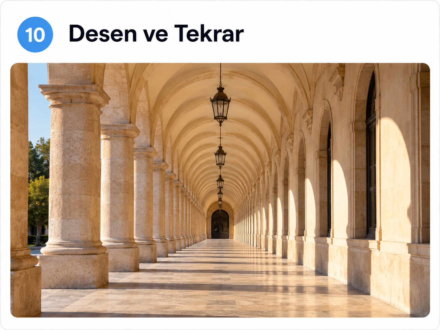 Desen ve Tekrar (Patterns ve Repetition) tekniğinin yapay zekâ ile oluşturulmuş örneği