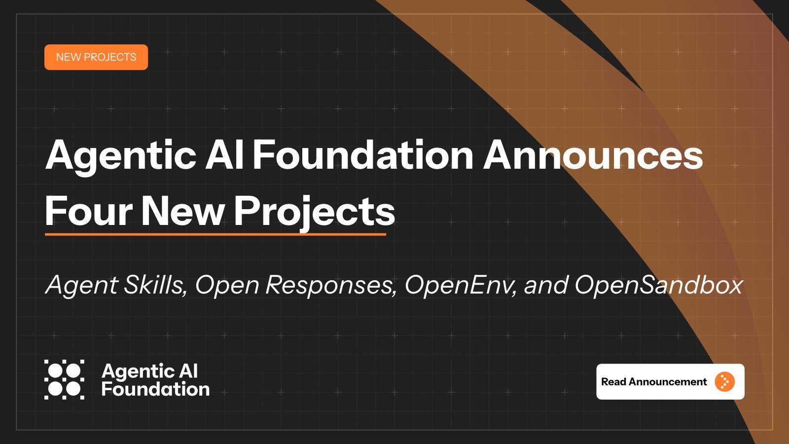 Agentic AI Foundation duyuru görseli: Agent Skills, Open Responses, OpenEnv ve OpenSandbox