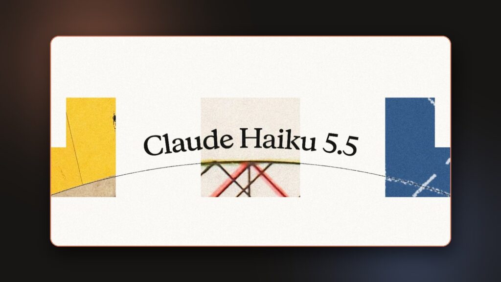 Claude Haiku 5.5 resmi tanıtım görseli