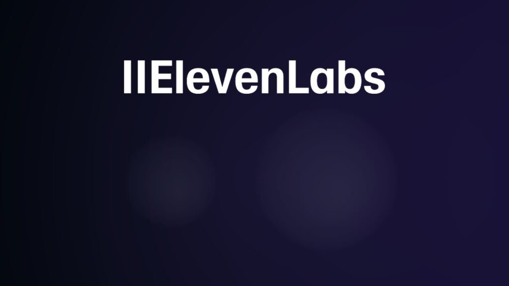Koyu lacivert zemin üzerinde beyaz ElevenLabs logosu, Eleven Realtime haberi kapak görseli