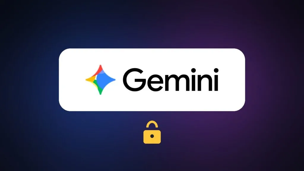 Gemini logosu ve kilit simgesi