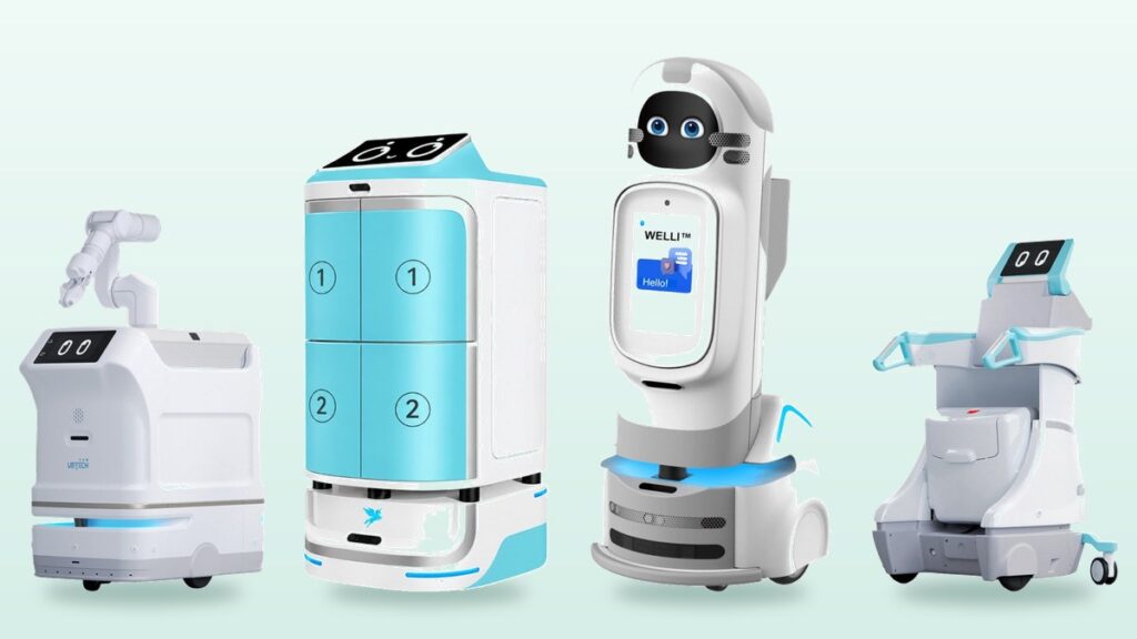 Healthcare robots for hospitals and care homes