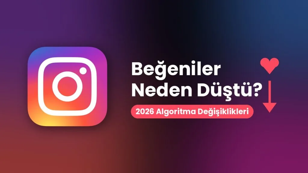 Instagram logosu ve Beğeniler Neden Düştü başlığı
