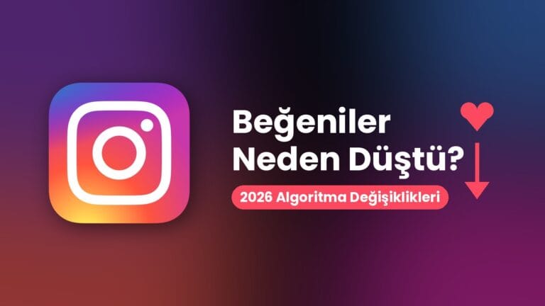 Instagram logosu ve Beğeniler Neden Düştü başlığı