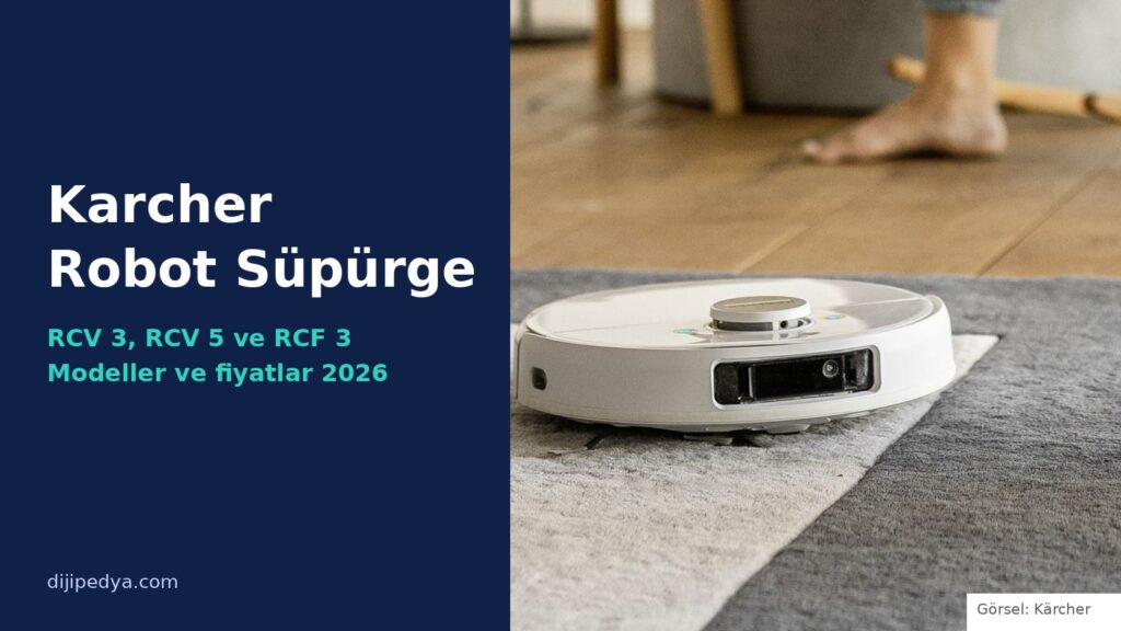 Karcher RCV robot süpürge halı üzerinde temizlik yaparken