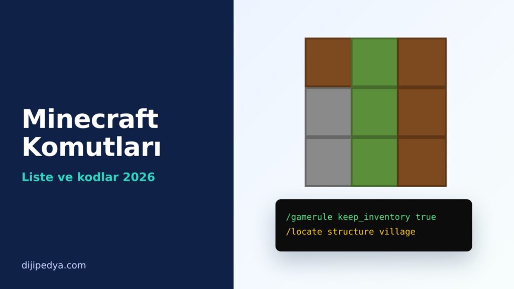 Minecraft komutları keep_inventory ve locate komutları bloklar