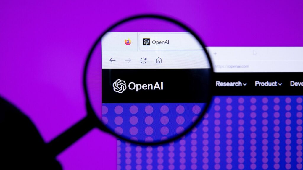 Büyüteç altında OpenAI web sitesi