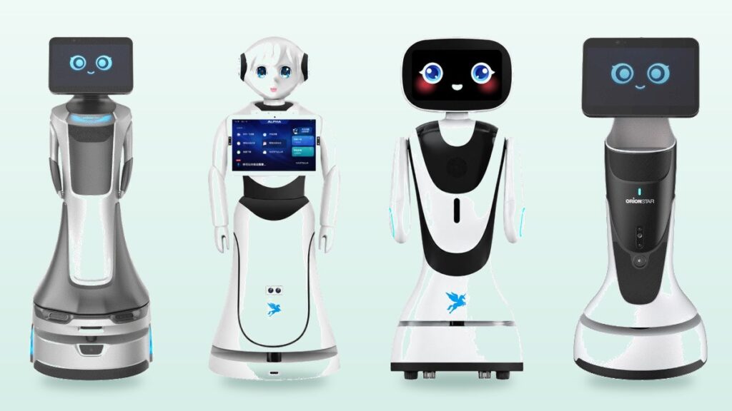 OrionStar ve Alpha Robotics resepsiyon robotları