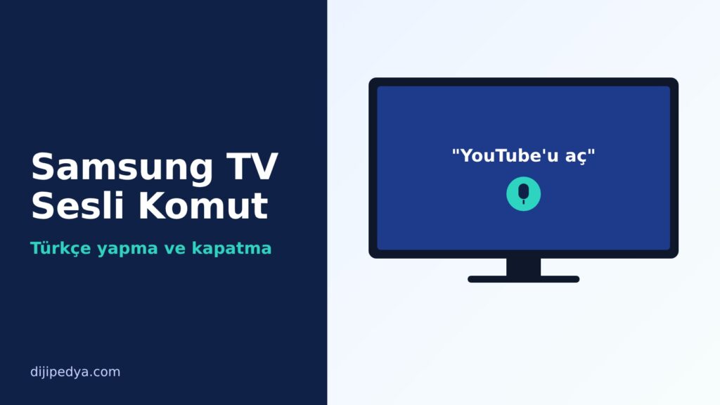 Samsung TV sesli komut ekranında YouTube aç komutu
