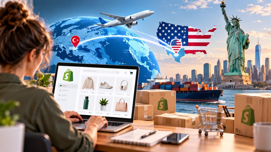 Shopify ile Türkiye'den Amerika'ya yurt dışı satış ve mikro ihracat