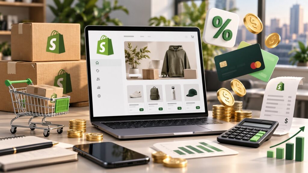 Shopify ücretleri ve komisyon oranları hesaplama