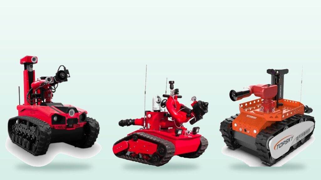 Guo Xing ve Topsky yangın söndürme robotları