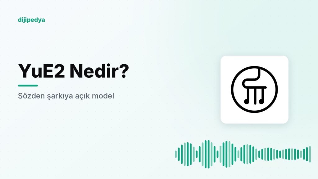 YuE2 müzik modeli logosu ve ses dalgası